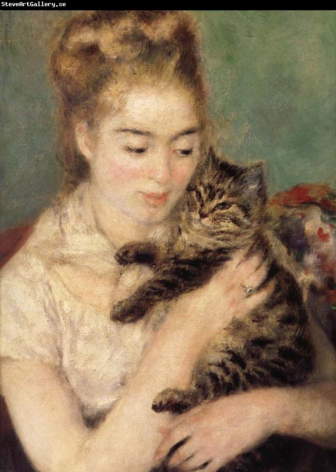 Pierre-Auguste Renoir Woman with a Cat